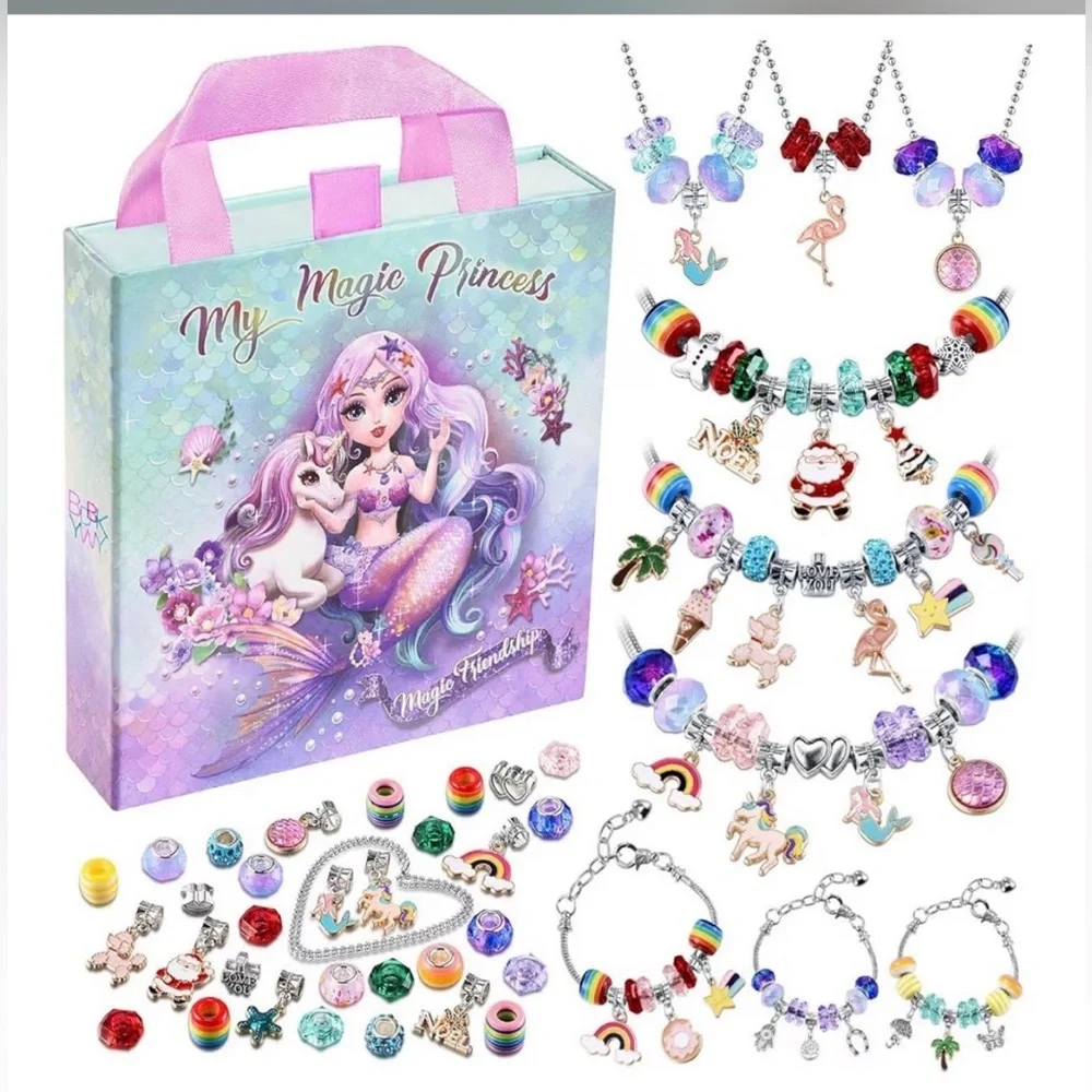 Jewelry Making Set for Kids - Pink and Purple